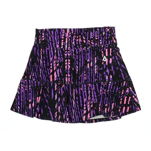 DonaJo Jo Jo Tennis Skirt purple black run 16" Skort shorts Sz 2 M/L - Picture 1 of 4